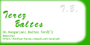 terez baltes business card